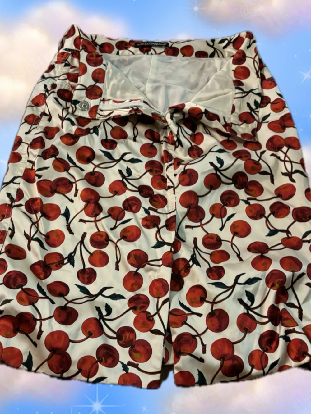 Vintage Cherry-Print Dolce & Gabbana Skirt